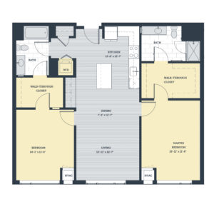 Two Bedroom 2H Floor Plan